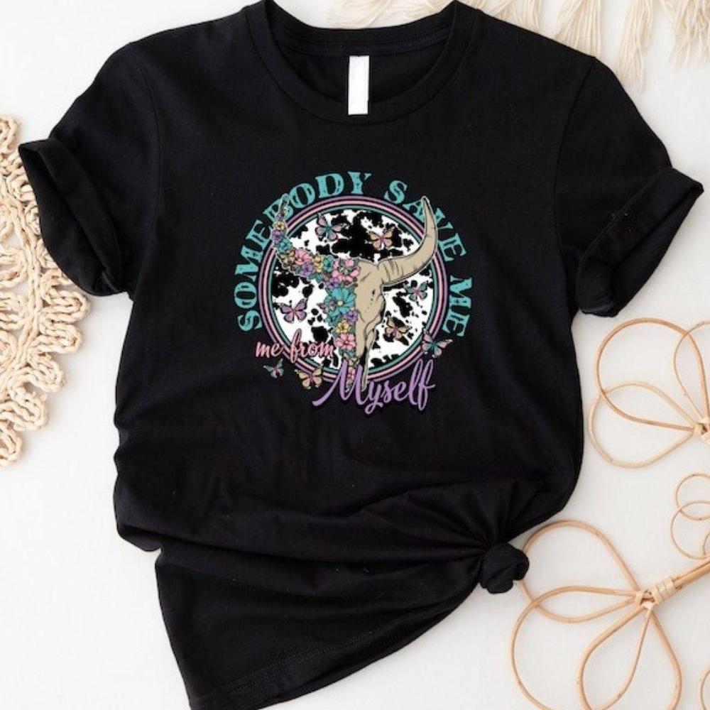 Somebody Save Me Country Music Shirt Retro Cowgirl Jelly Roll Nashville Shirt